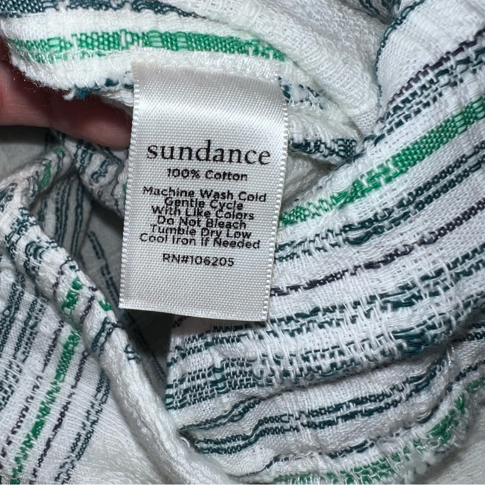 Sundance Pants Women’s XL Gigi Lightweight Relaxed Stripe green White  K - Picture 5 of 8